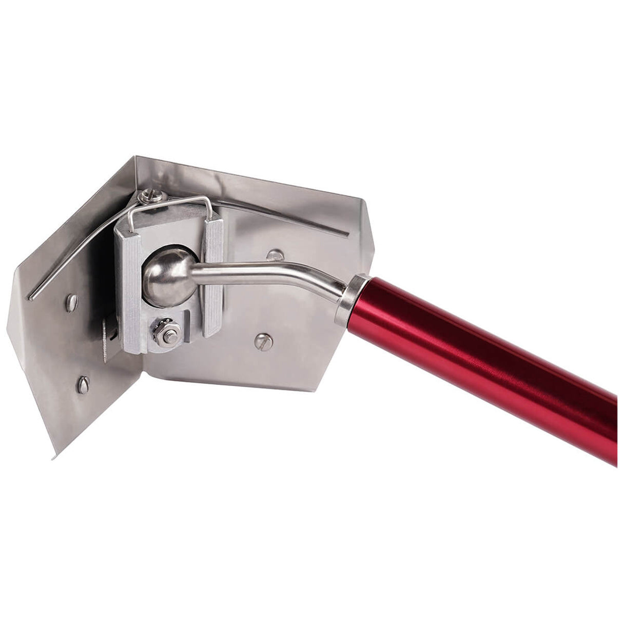 3-inch Level 5 Corner Flusher with aluminum chassis and red skid plates, front view