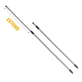 Extended and retracted 44-inch to 79-inch TapeTech Compound Roller Support Handles