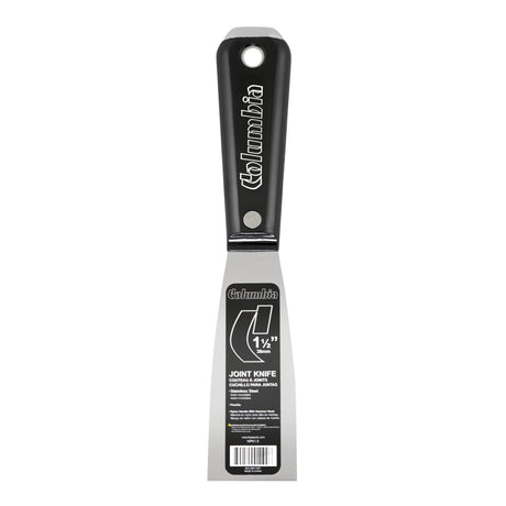 1.5-inch Columbia Joint Knife with stainless steel blade and black nylon handle with steel hammer head