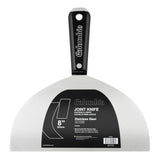 8-inch Columbia Joint Knife with stainless steel blade and black nylon handle with steel hammer head