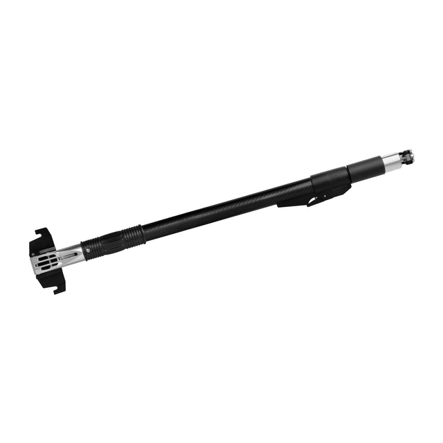 29-inch to 39-inch Columbia Predator Matrix Box Handle with black carbon fiber body and black rubber grips, top view