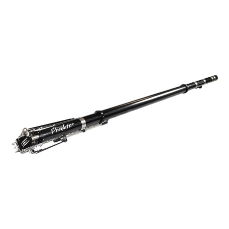 Full side view of the Columbia 6 ft Tall Boy Predator Taper with a carbon fiber body, steel blades, and steel components