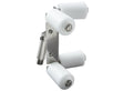 Side view of TapeTech 17TT Outside Corner Roller with grey body and 4 white wheels