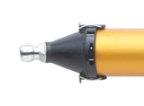 Close-up of the TapeTech Compound Tube stainless steel nose cone with a black finish