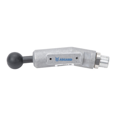 Grey Asgard Angle Head Adaptor with black ball bearing and thread attachement, side view