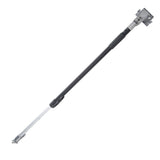 Extended 41-inch- 63-inch Asgard Finishing Box Handle with black handle and grey stainless steel interior tube and brake handle