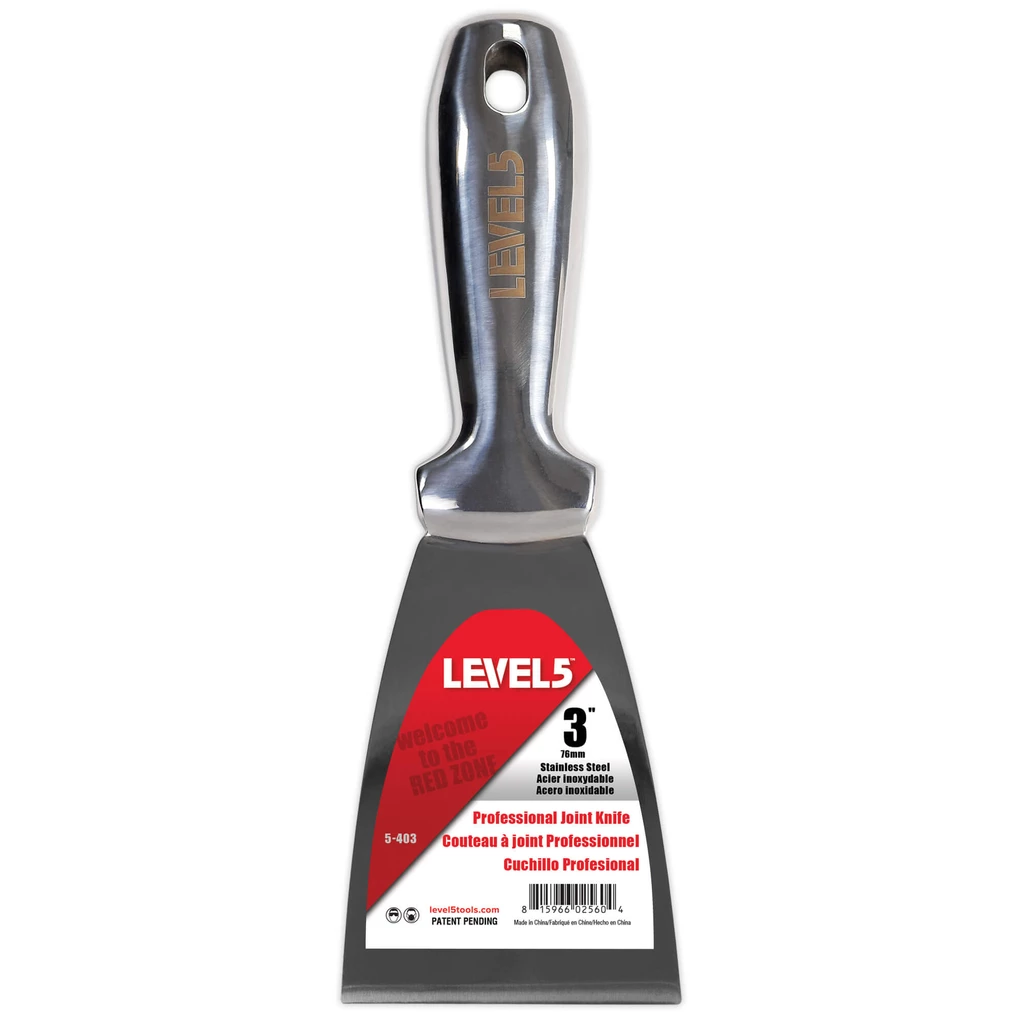 3-inch Level 5 One Piece Joint Knife with stainless steel blade and hang hole