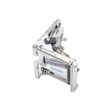 Asgard 3-inch angle head with stainless steel frame, patented positive ball retainer, and easy roll wheels, side view