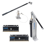 Set including Asgard box handle, 10-inch and 12-inch finishing box, loading pump, and box filler