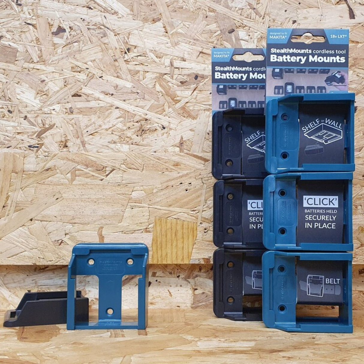 StealthMounts Battery Mounts for Makita 18 (6 Pack)