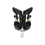 Black Columbia Corner Cobra made from billet aluminum and steel components with a black finish, back view