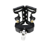 Black Columbia Corner Cobra made from billet aluminum and steel components with a black finish, front view