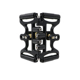 Black Columbia Corner Cobra made from billet aluminum and steel components with a black finish, front view